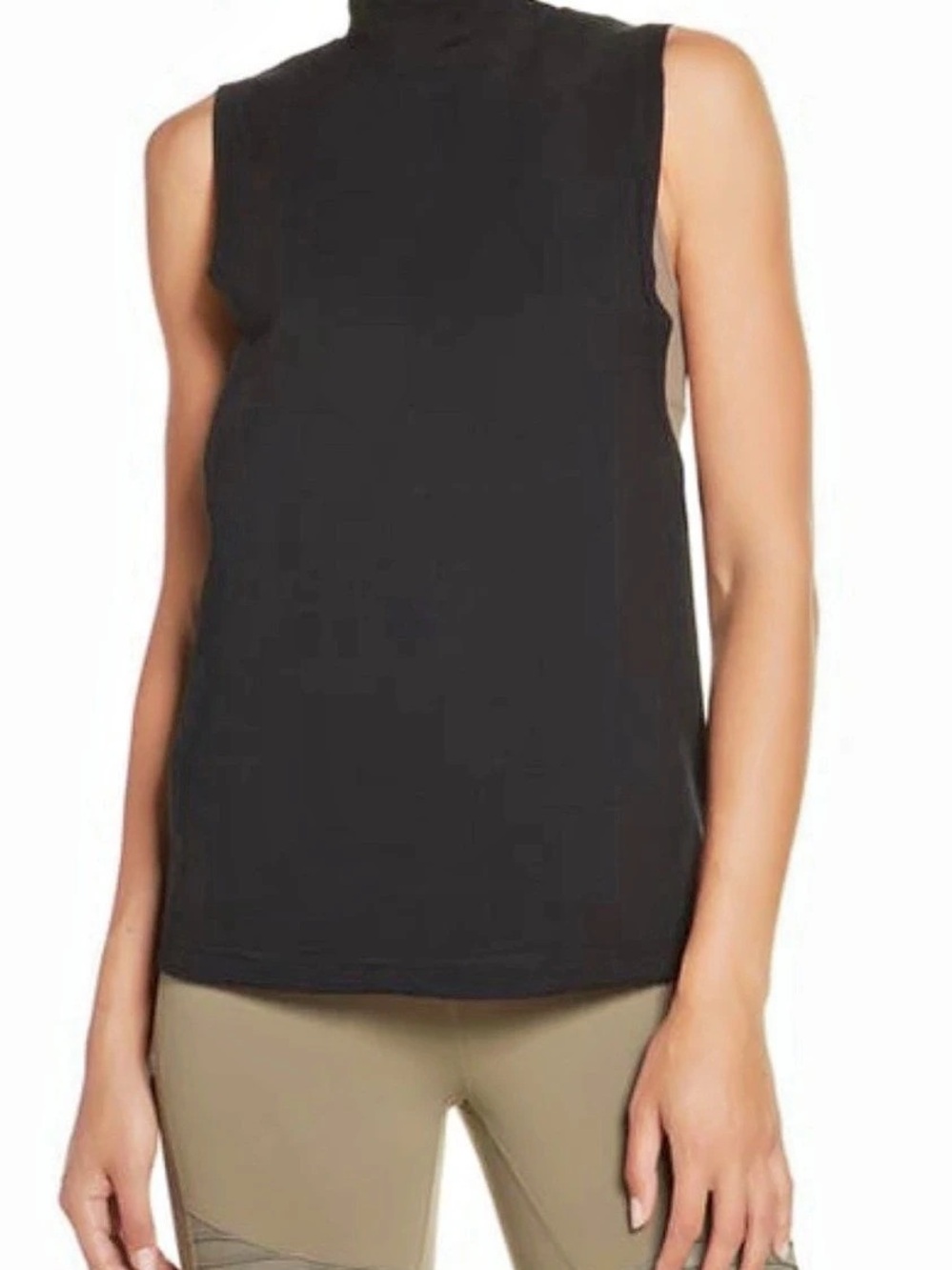 Alo Yoga tank top Mock Neck in Black Size Small (B8)